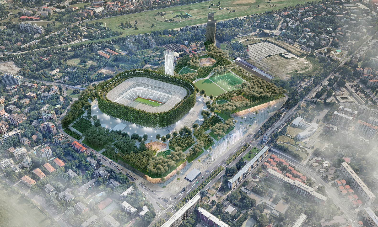 Diseñan el Estadio Forestal Internacional en Milán